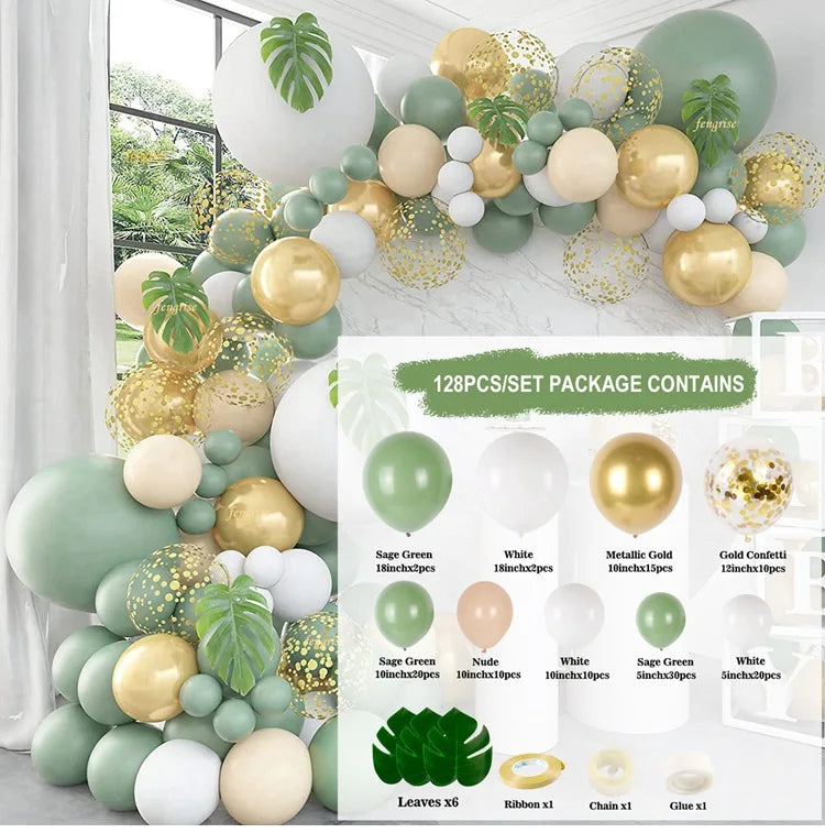 Green Balloon Garland Arch Kit